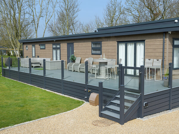 Lodge with UPVC Decking