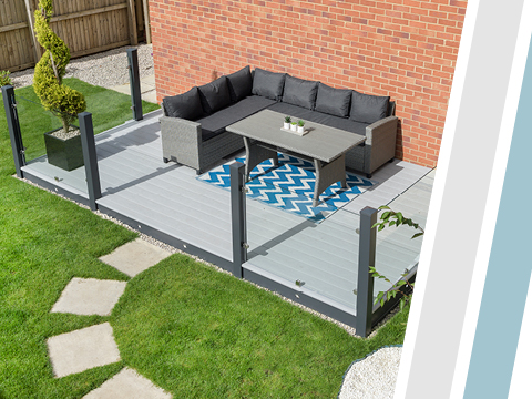 UPVC decking with outdoor furniture